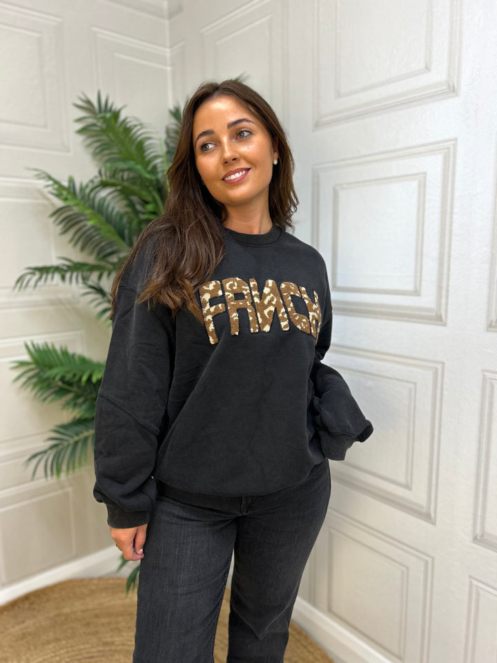 Frnch Paris Sweatshirt Tilleul Anthracite