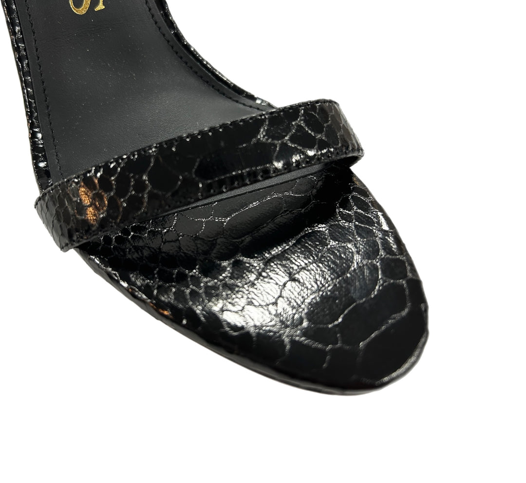 Guess Nany Black Patent Croc Sandal
