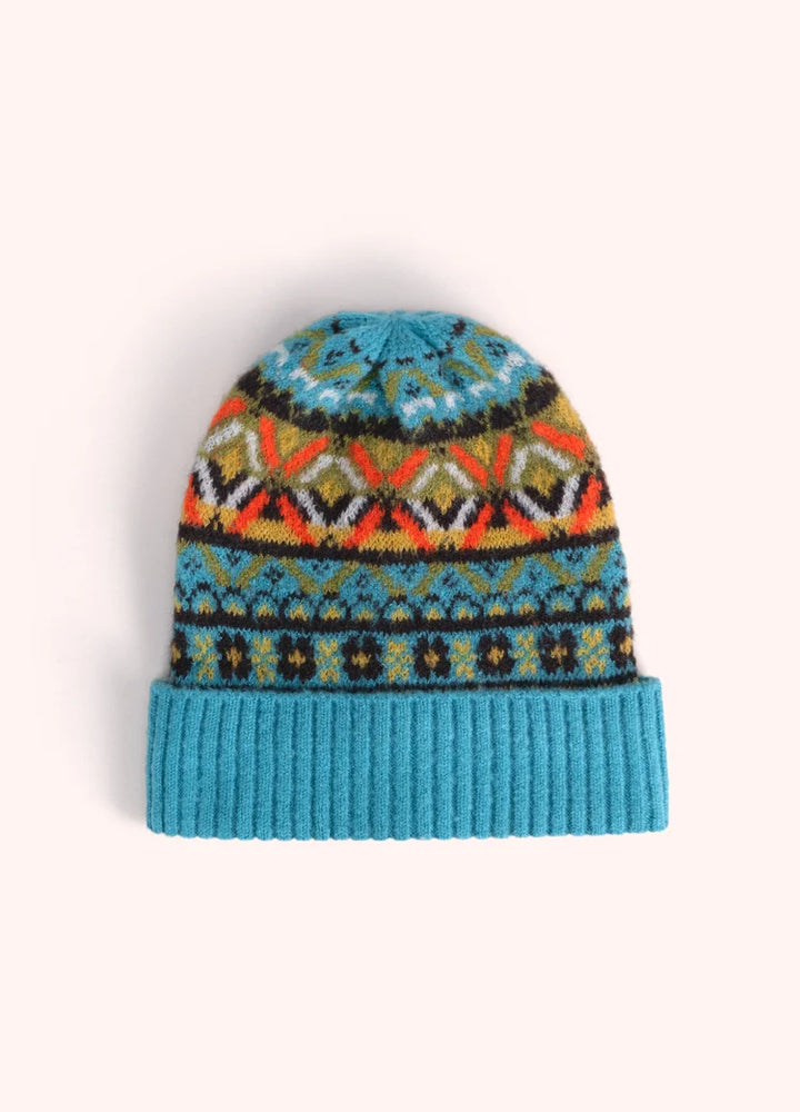 Powder Fair Isle Beanie | Teal Mix