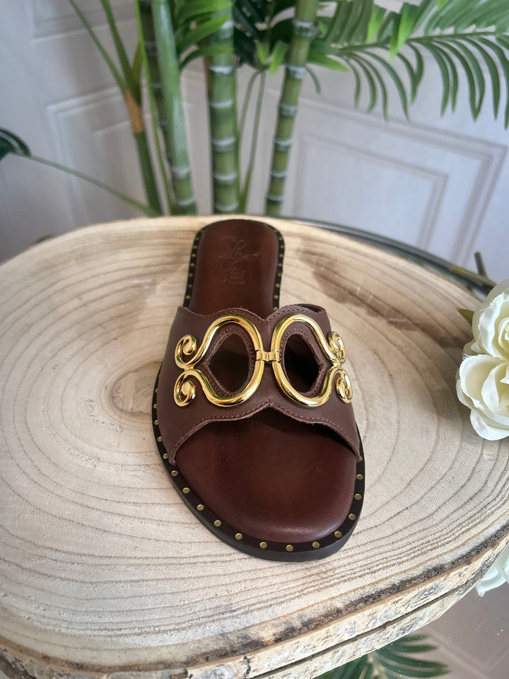 S.Piero T-Moro Leather Sandal