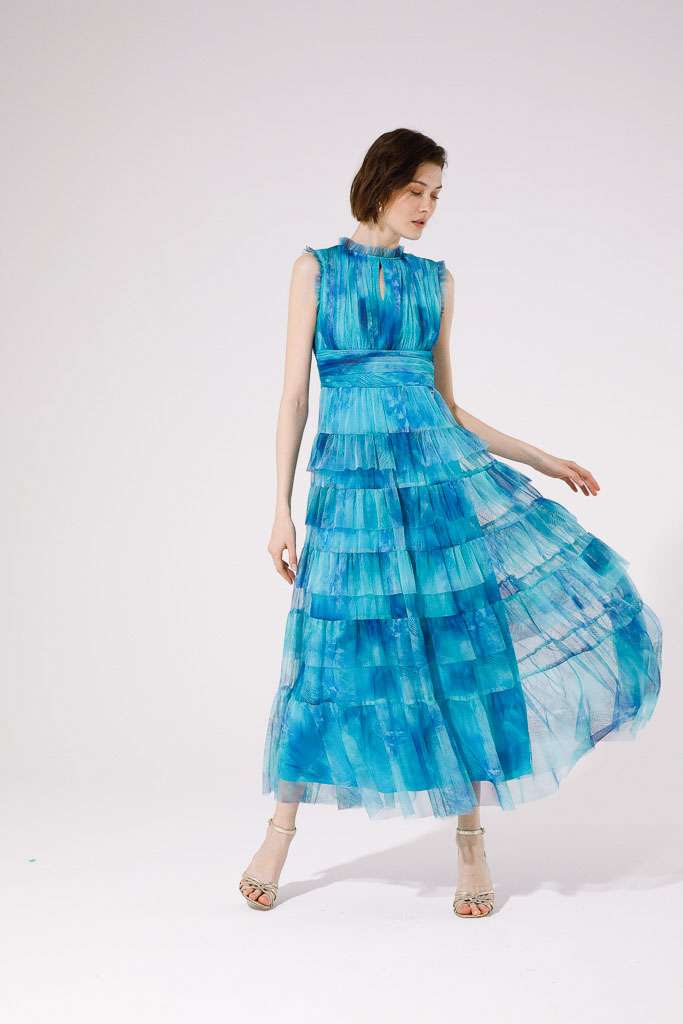 Goa Goa Mercurio Turquoise Tulle dress