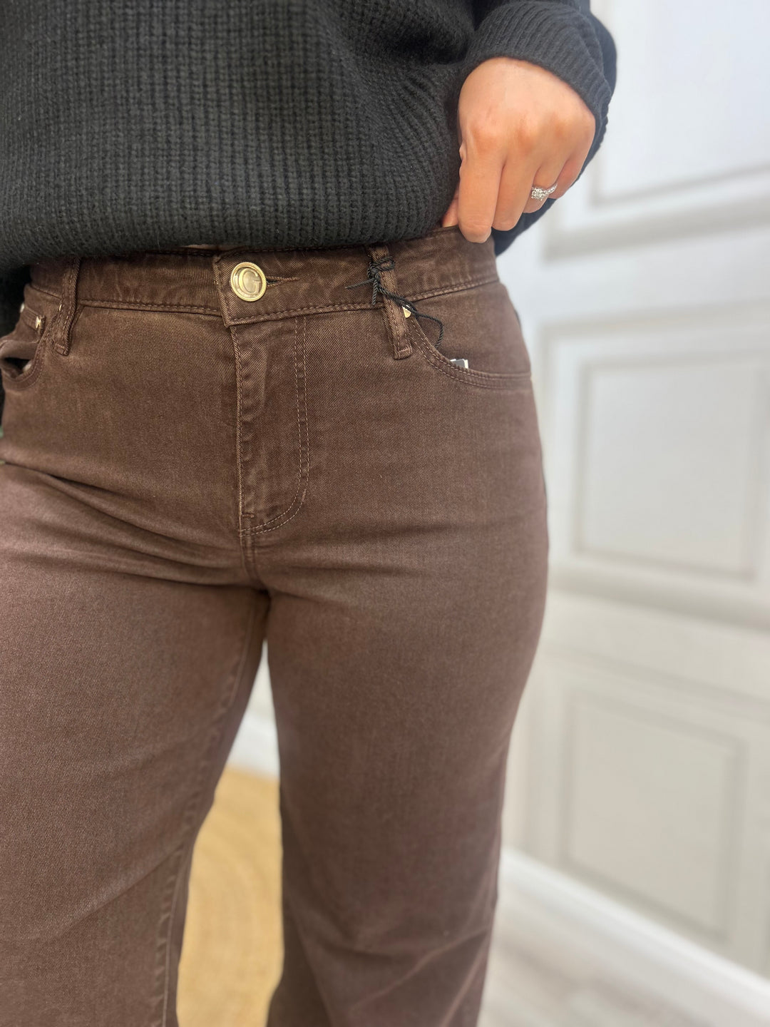 Guess Sexy Palazzo Brown Jean