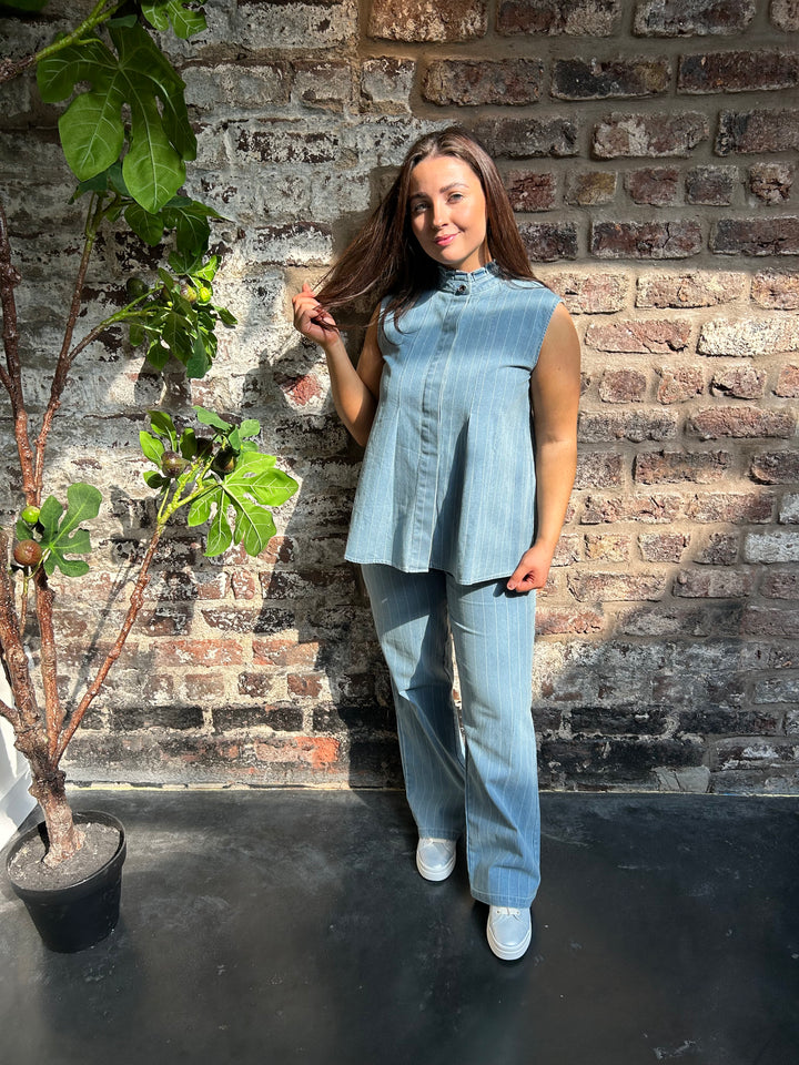 Costa Mani Hampton Pants Stripe Denim