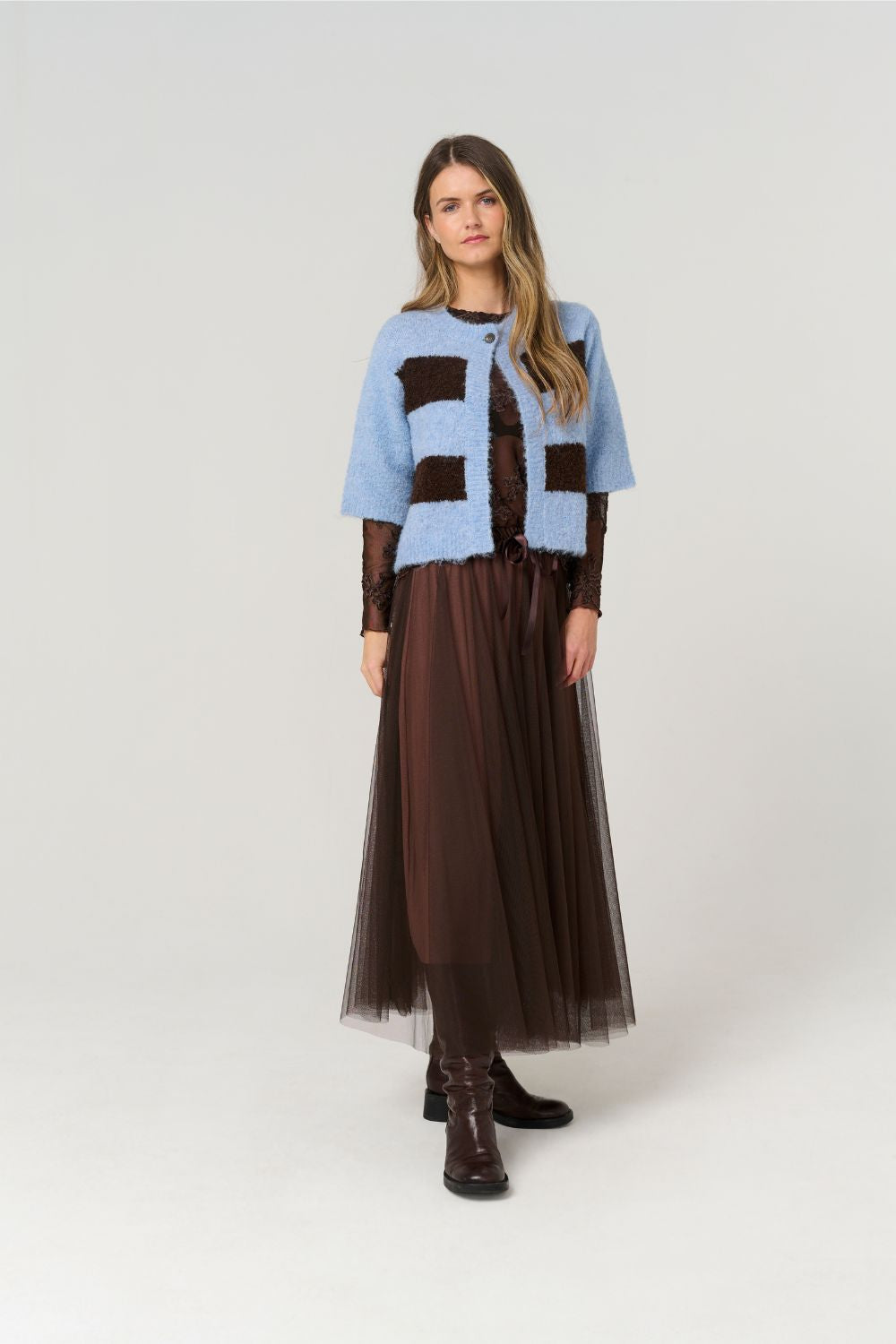Costa Mani Cassie Cardigan | Blue Choco