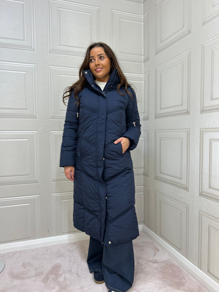 Guess Gloria Qulited Long Puffer Coat