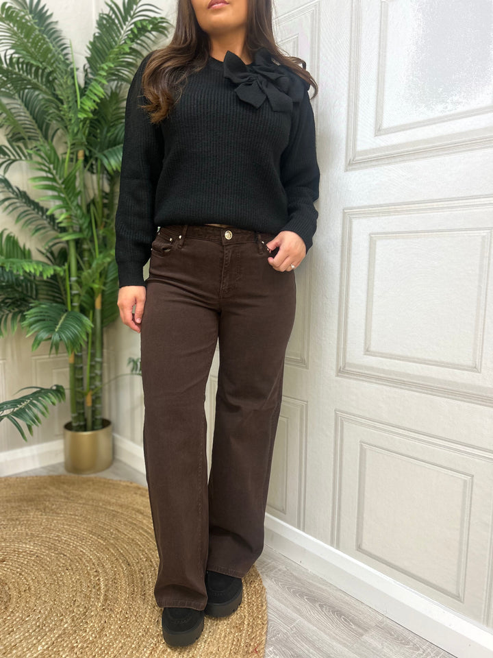 Guess Sexy Palazzo Brown Jean