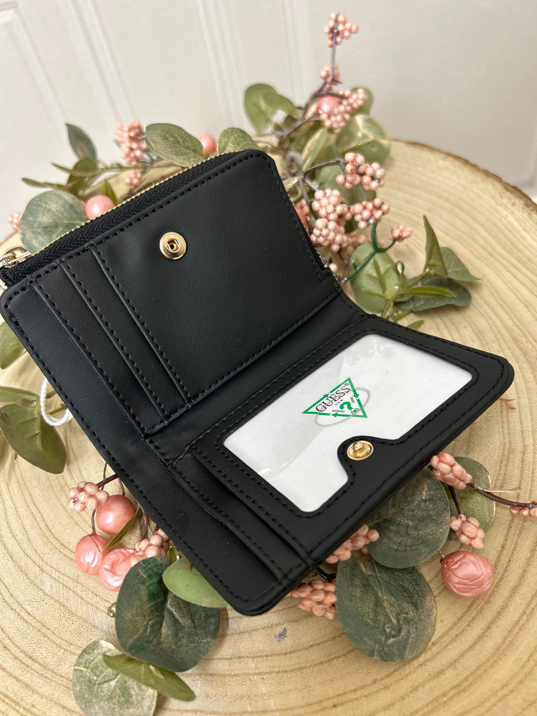 Guess Jane Black Card Holder Purse
