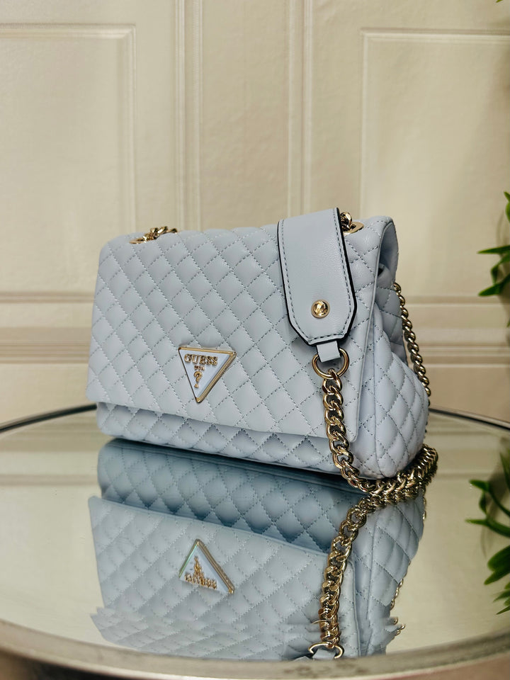 Guess Rianee Sky Blue Quilted Mini Bag