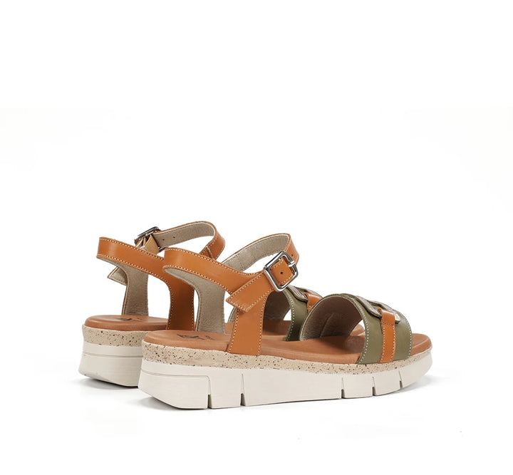 Dorking Klau Tibet Kaki/Cuero/Platino Sandal