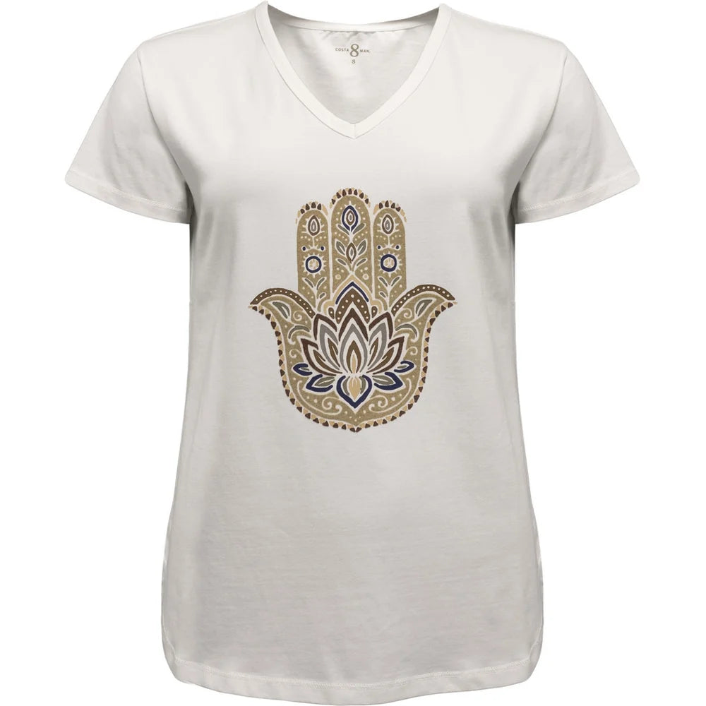 Costa Mani White Hamsa Tee