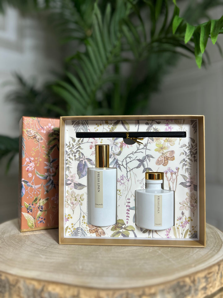 Haunis Diffuser &amp; Room Spray Gift Set | Fresh Linen