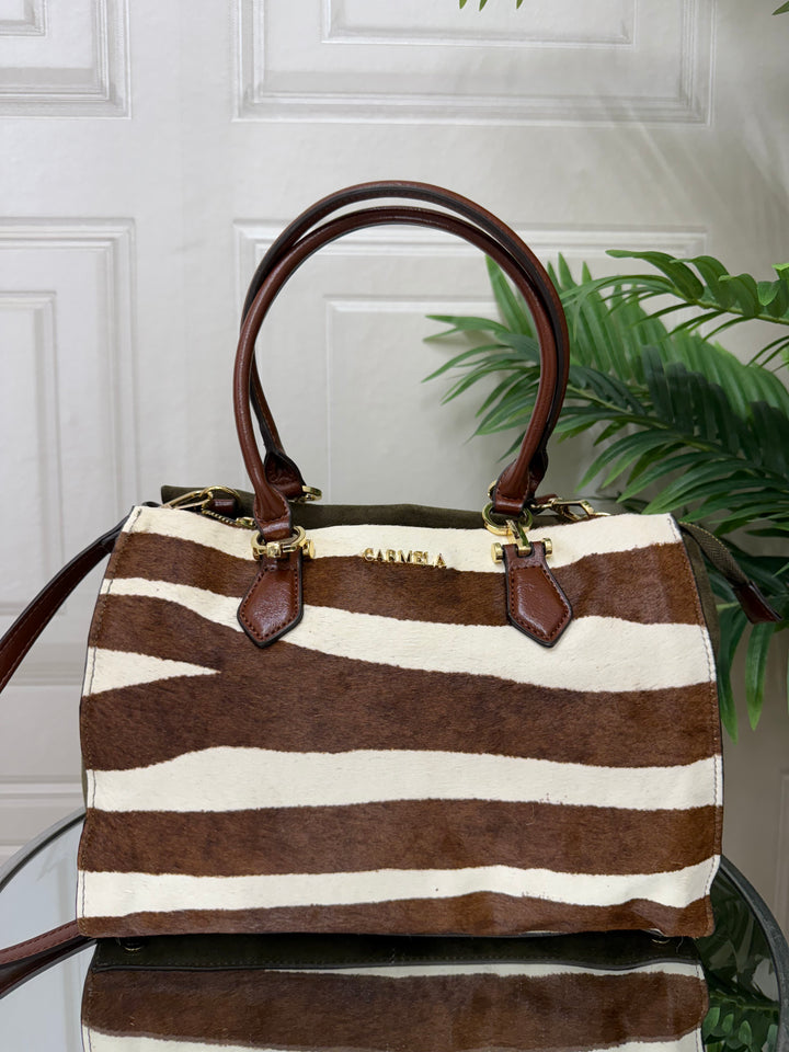 Carmela Animal/ Khaki Bag 186185