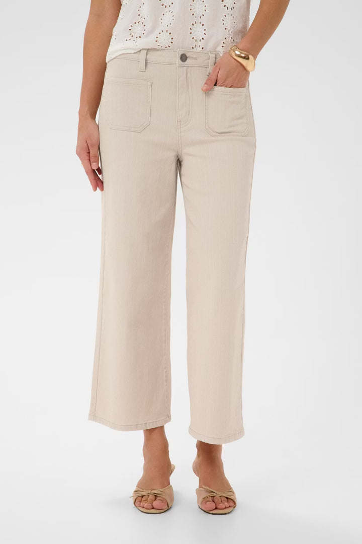 Kaffe Kabrook Cropped High Waist Jeans | Moonbean