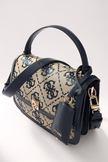 Guess Audrey Navy Logo Convertible Xbody Flap Bag