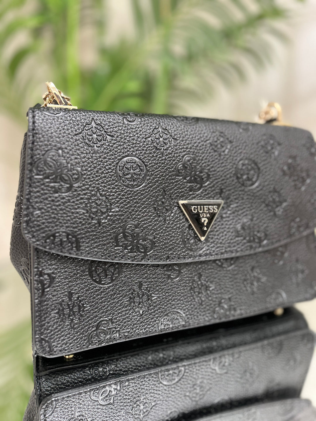 Guess Cresidia II Society Satchel Crossbody Black Bag