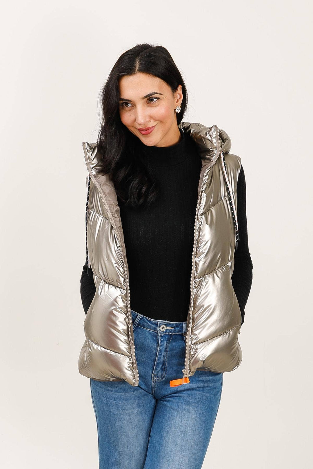 Roya Sleeveless Jacket Gold