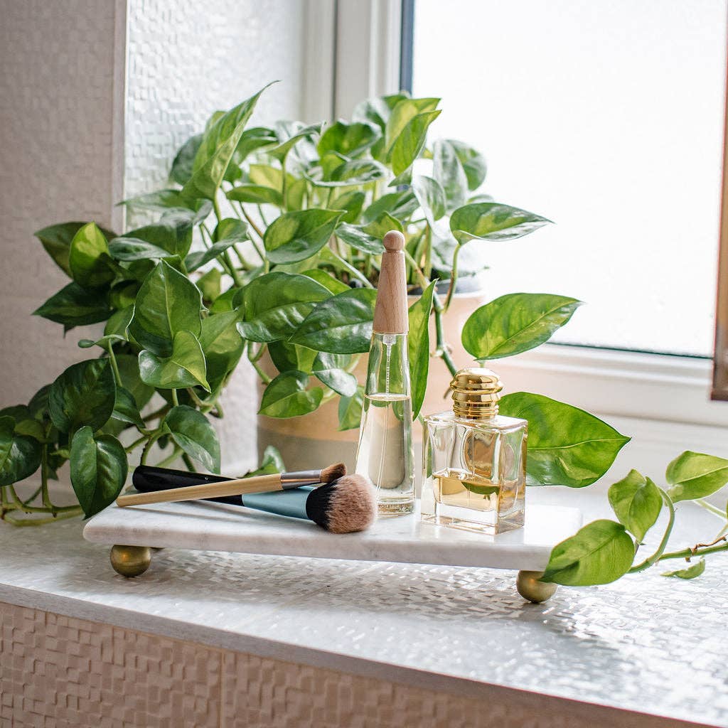 Minions - Marble Decorative Tray with Gold coloured Bun Feet