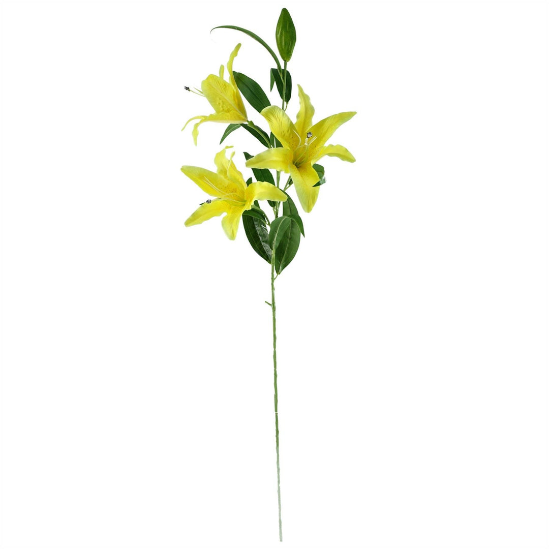Artificial Flowers Large Yellow Lily Stem 100cm
