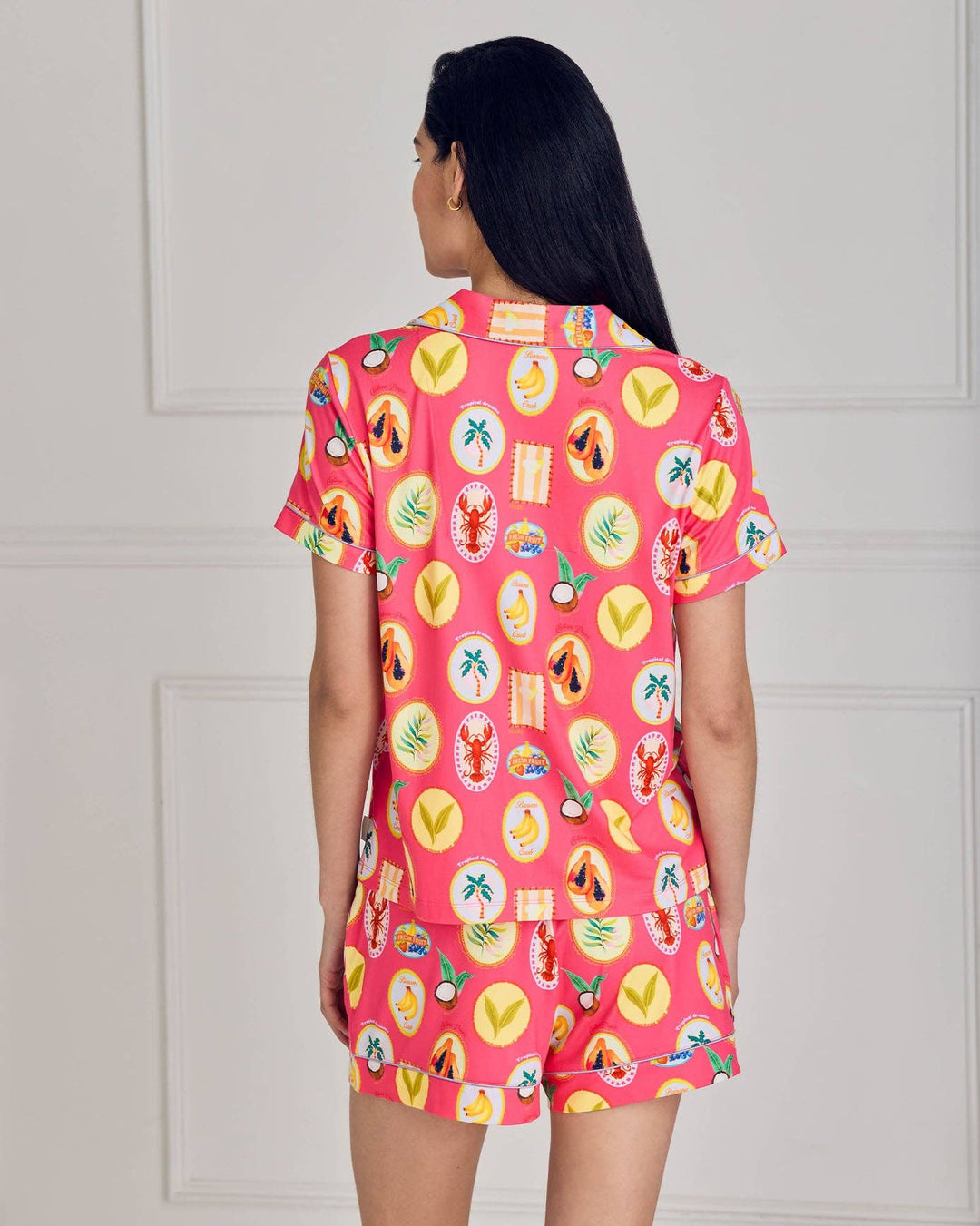 Tropical Collage Print Short Pyjama Set