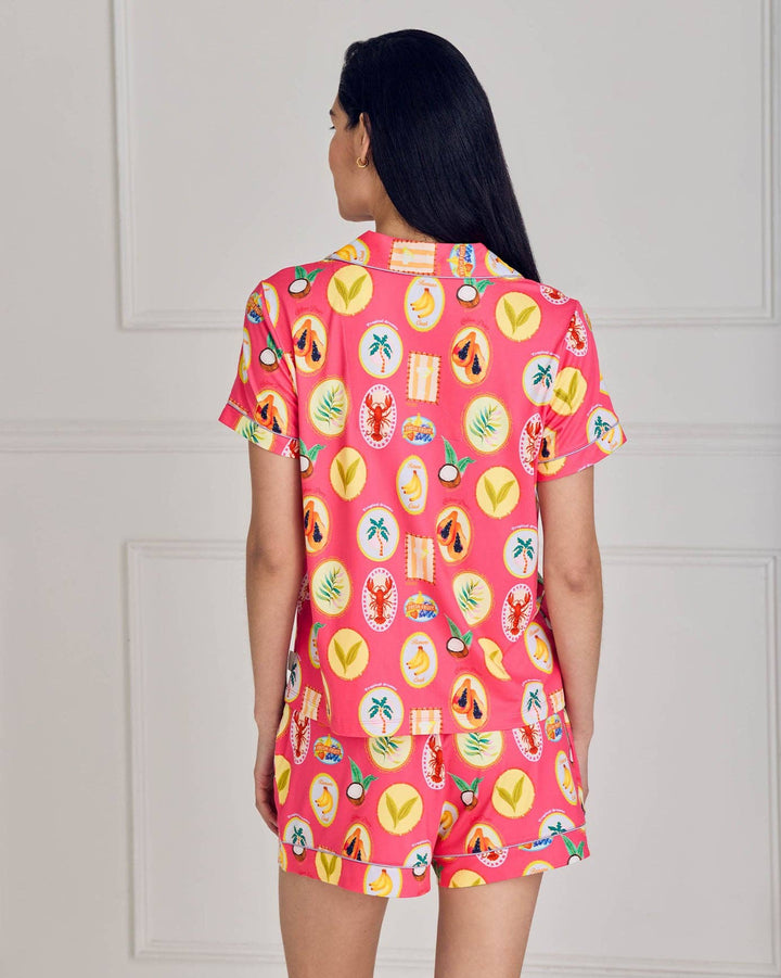 Tropical Collage Print Short Pyjama Set