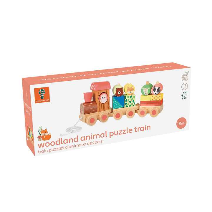 Woodland Animal Wooden Puzzle Train