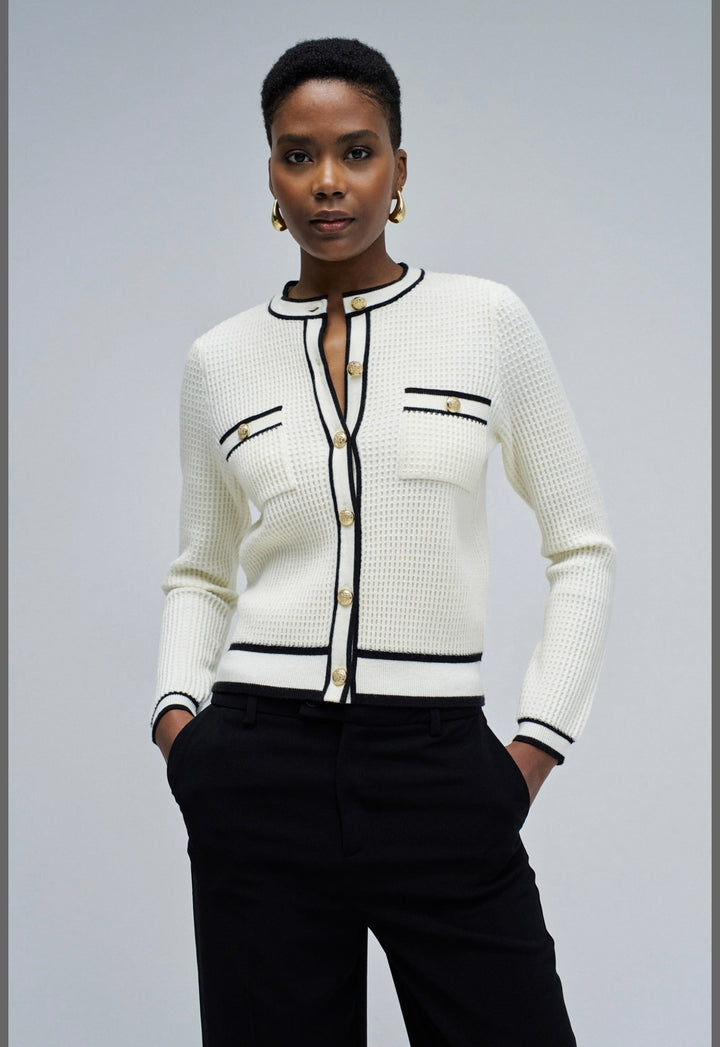Salsa Textured Knit Cardigan