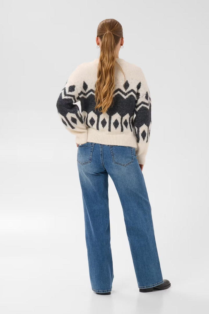 Kaffe Karhonda Knit Pullover | Whisper White