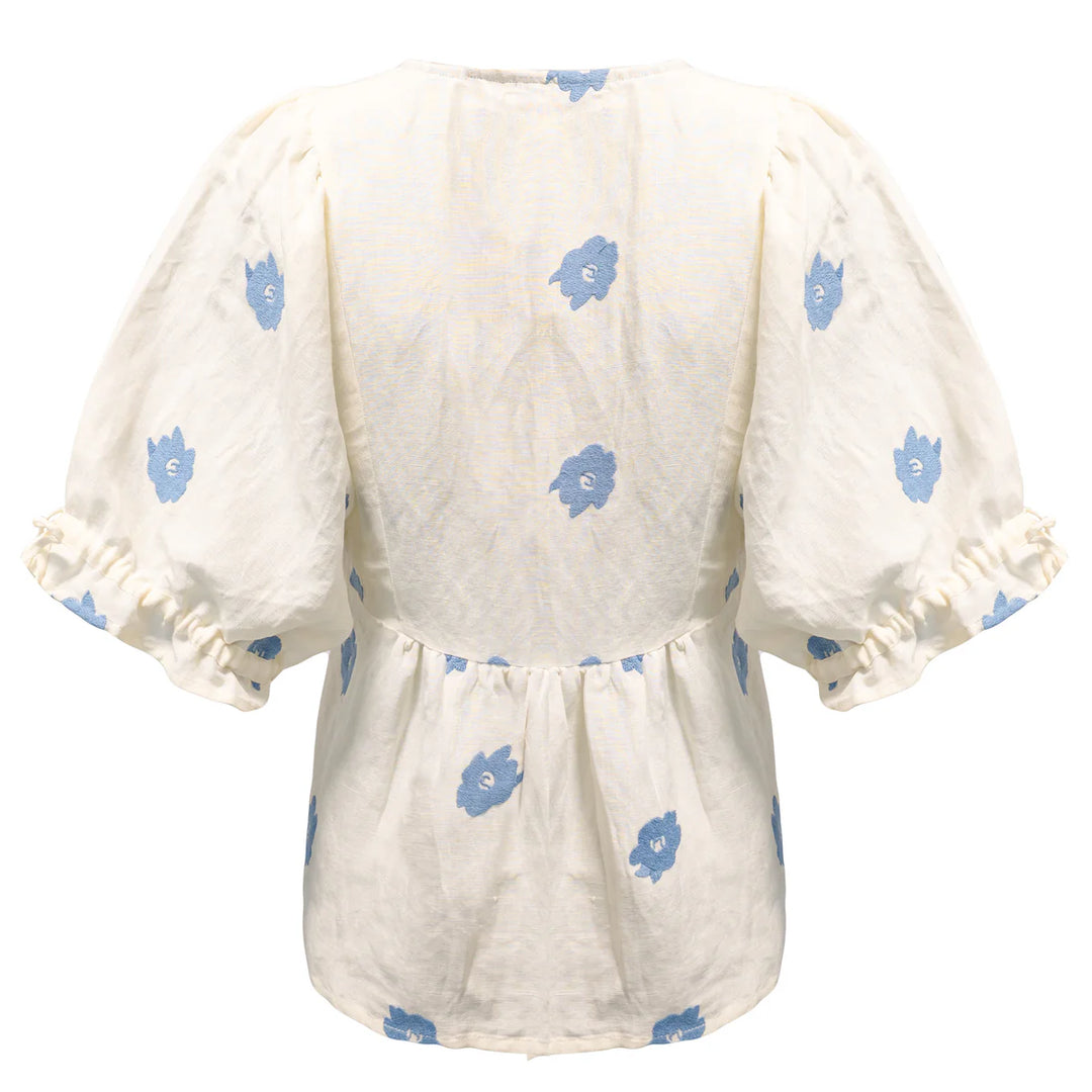 Costa Mani Blue Flower Sea Blouse