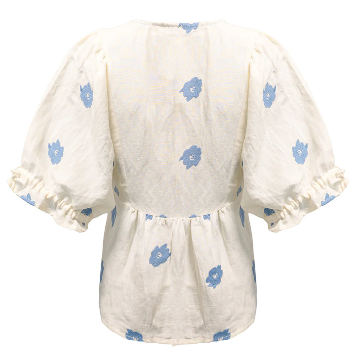 Costa Mani Blue Flower Sea Blouse