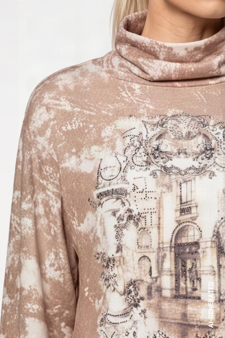 Monari Brown Sugar Gallery Print Sweatshirt