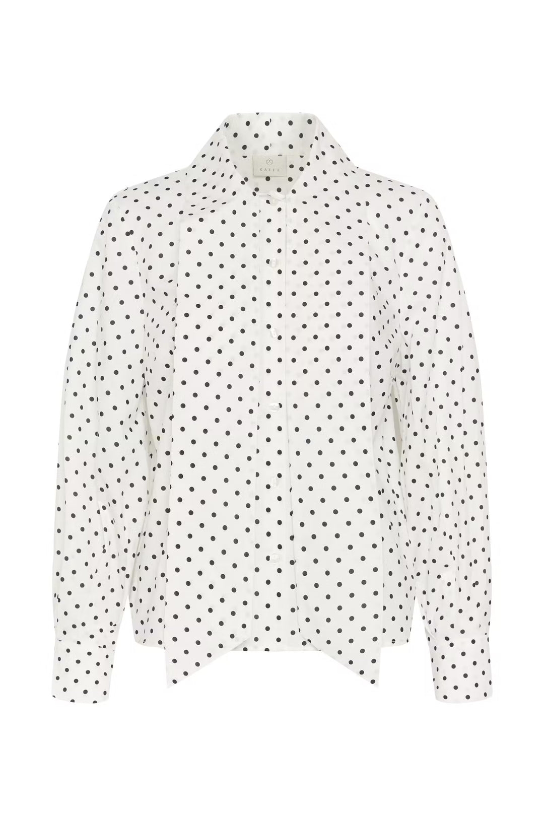 Kaffe Kamilly Shirt | White With Black Polka Dot