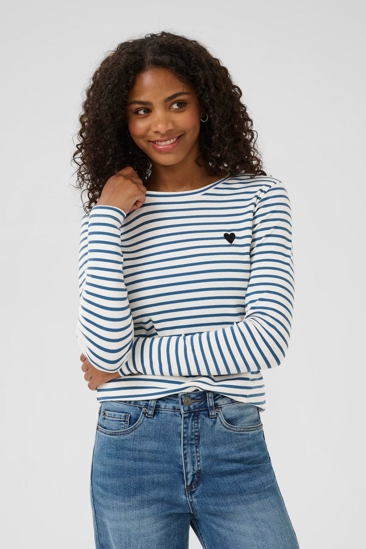 Kaffe Liddy T-Shirt Chalk Blue