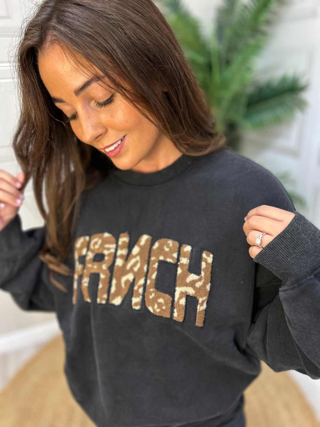 Frnch Paris Sweatshirt Tilleul Anthracite
