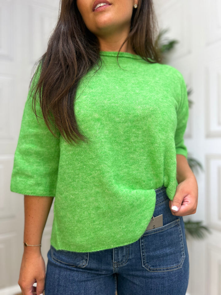 Numph Nurirtte Pleat Pullover Poison Green