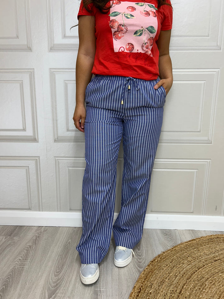 Numph Nuzally Blueprint Trousers