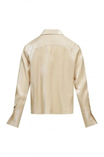Salsa Satin Wrap Champagne Blouse