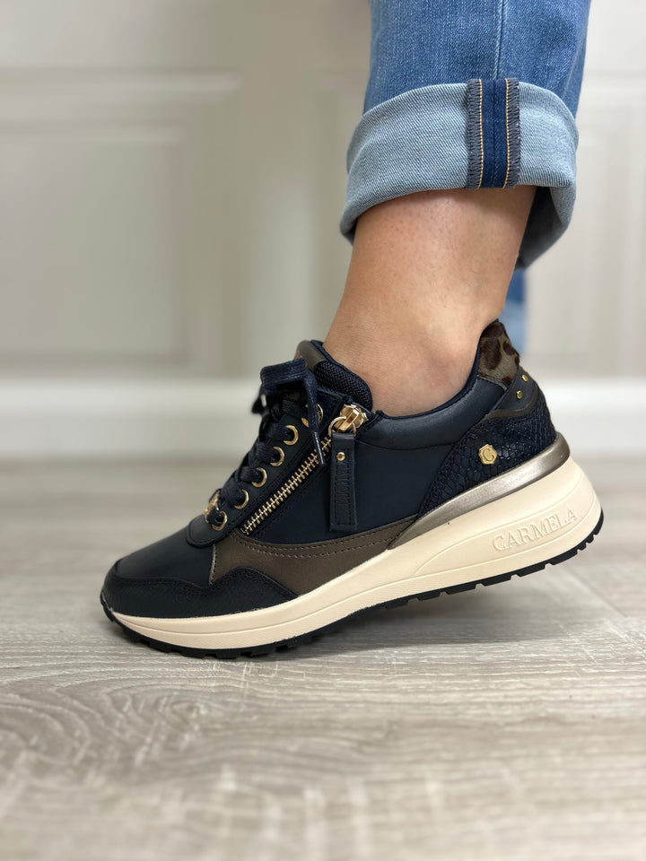Carmela Z. Piel Navy Wedge (162442)