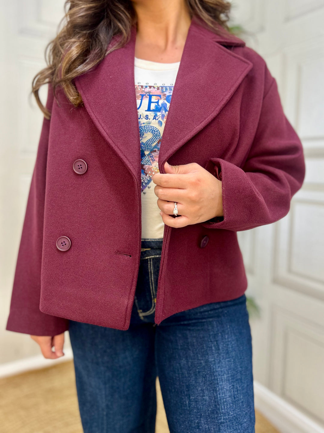Tiffosi Navy_2 Burgundy Jacket