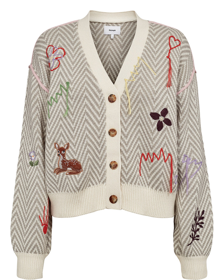Numph Nuravissi Cardigan Light Grey