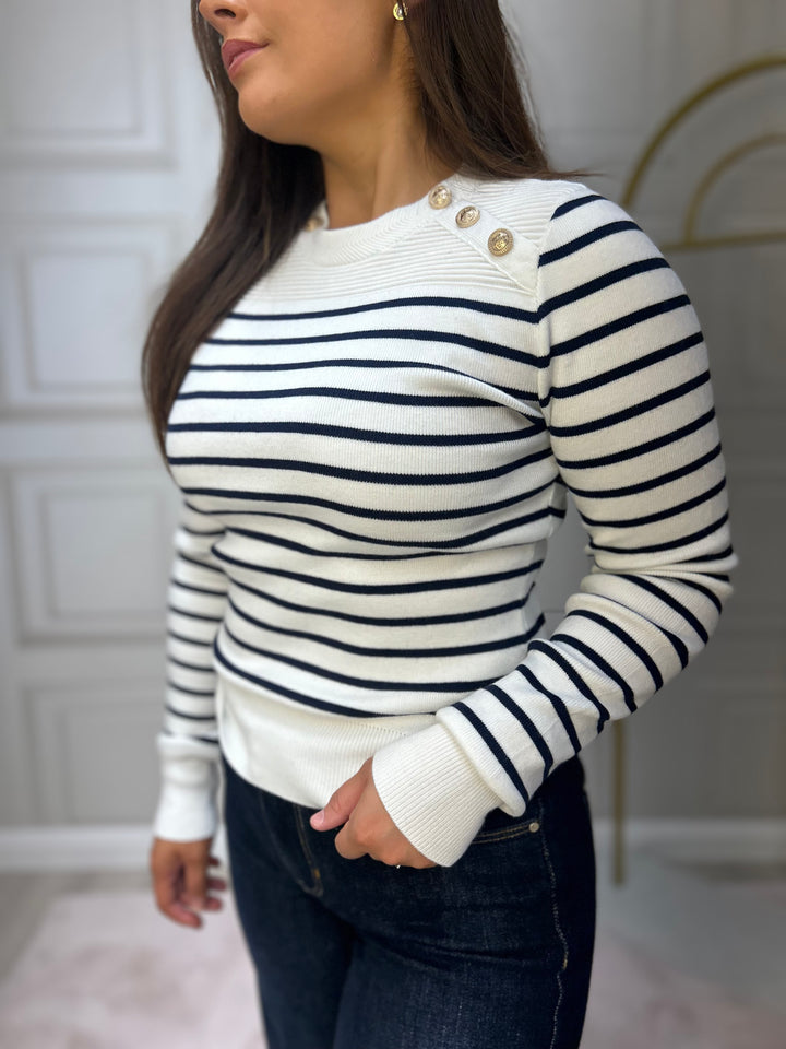 Guess Helen Navy/White Sweater