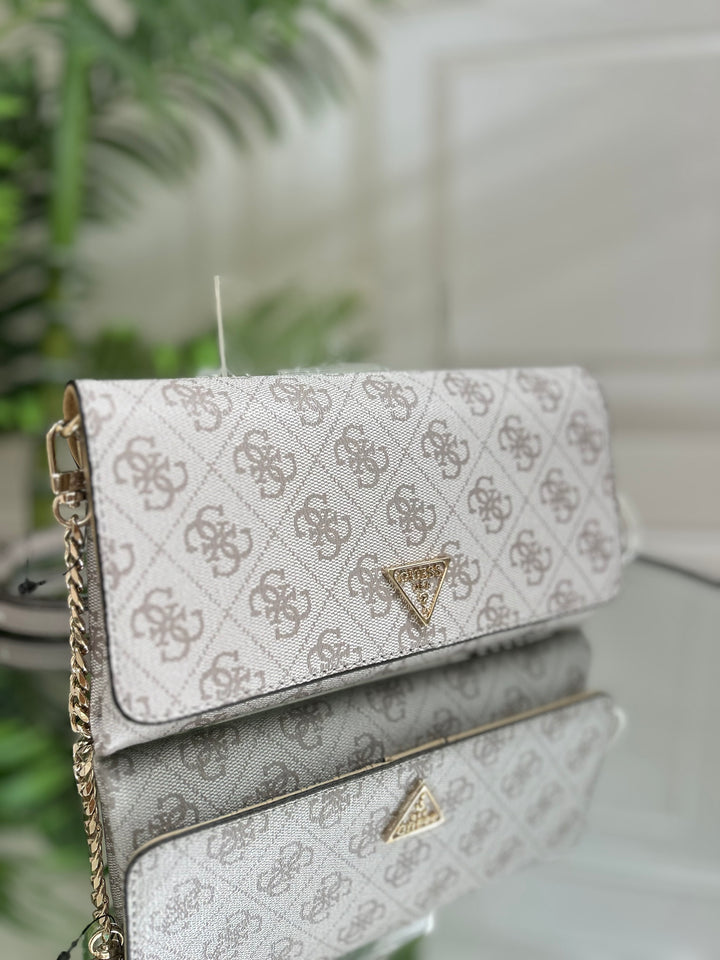 Guess Noelle Mini II Logo Dark Taupe Organiser Purse/Bag