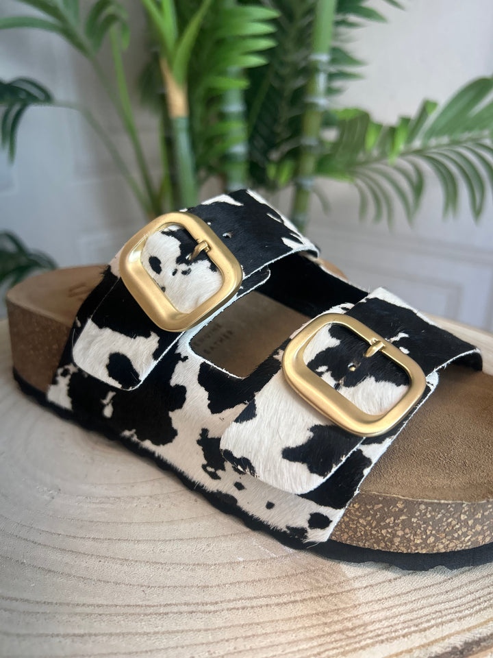 Yokono Wiwi Blanco/Negro Platform Sandal | 003