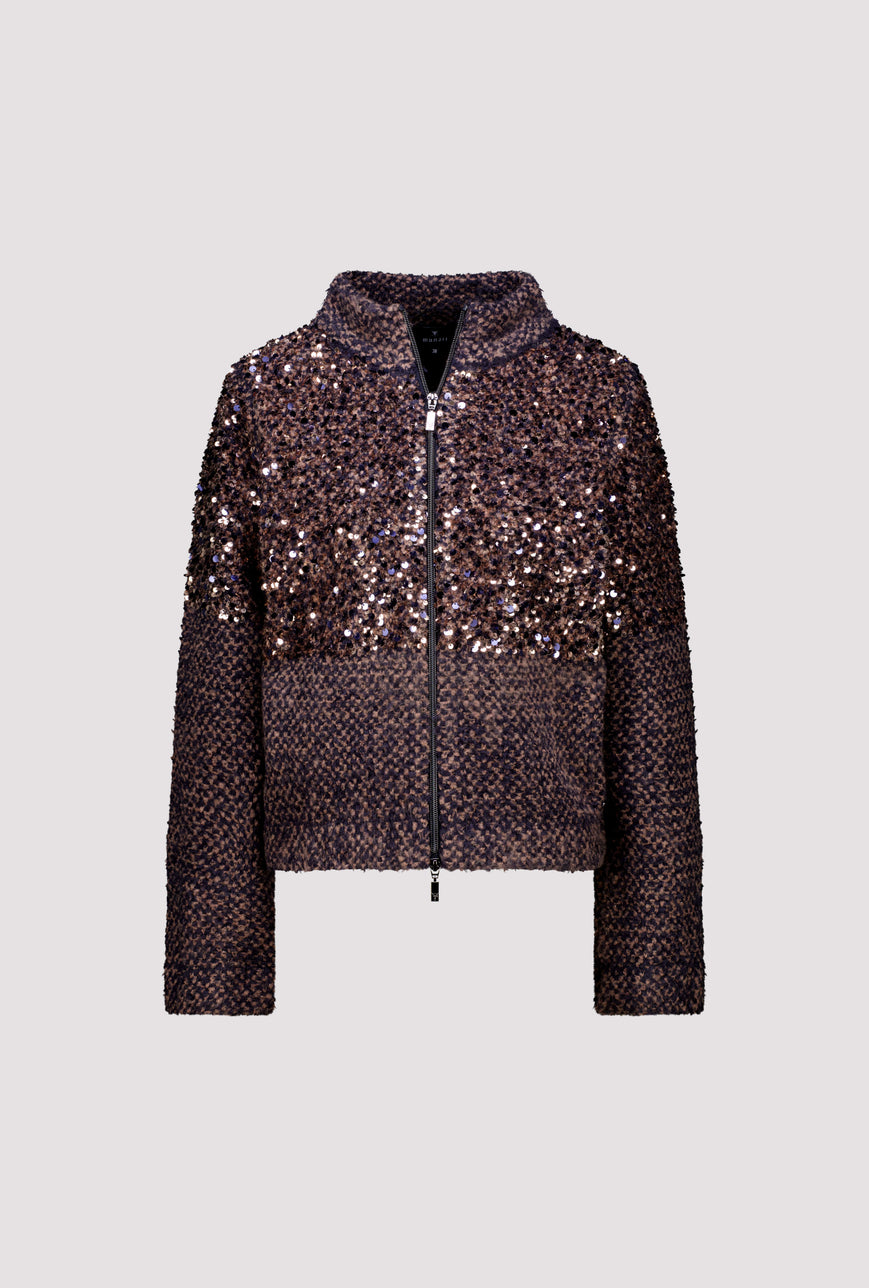 Monari Rhinestone Cardigan | Dark Blue