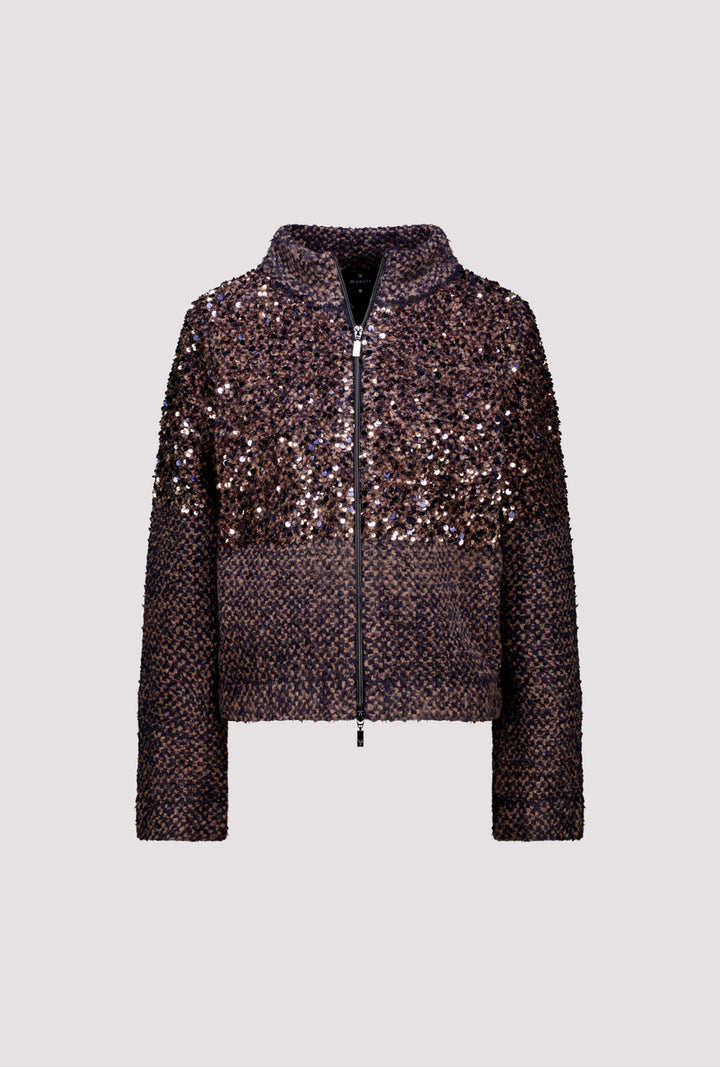 Monari Rhinestone Cardigan | Dark Blue
