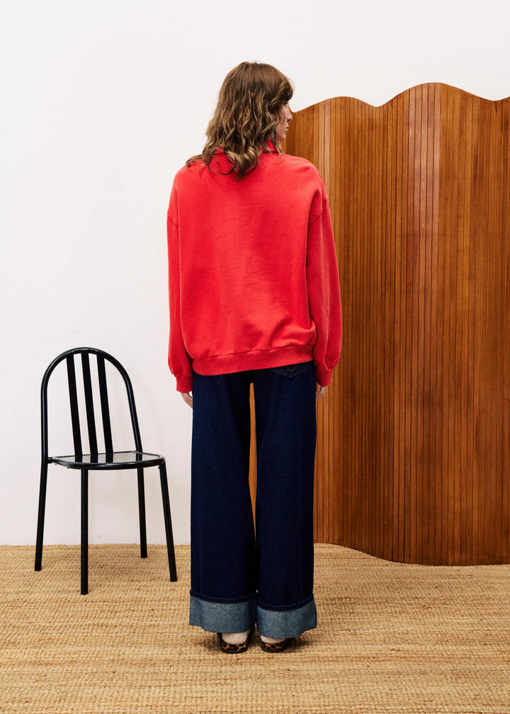 Frnch Paris Sweatshirt Tulipe Rouge