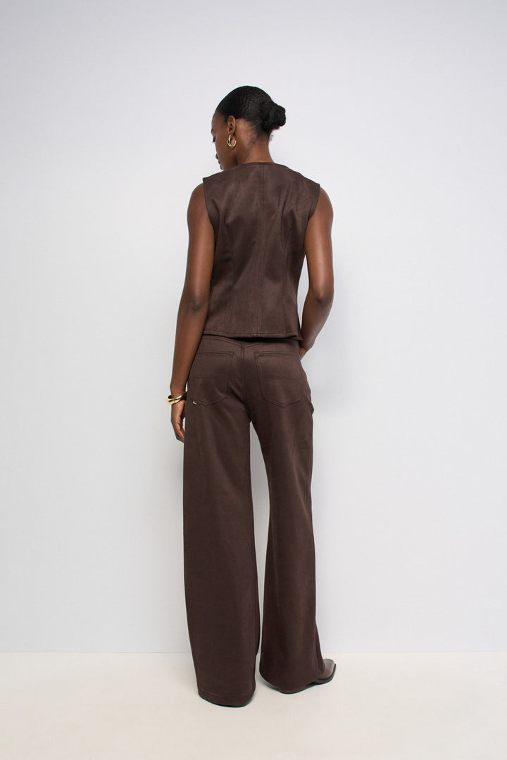 Salsa Wide Leg Jeans With Suede Effect