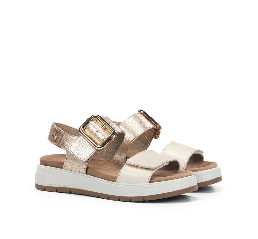 Fluchos Street Tibet Aluminio Raw Platino Sandal