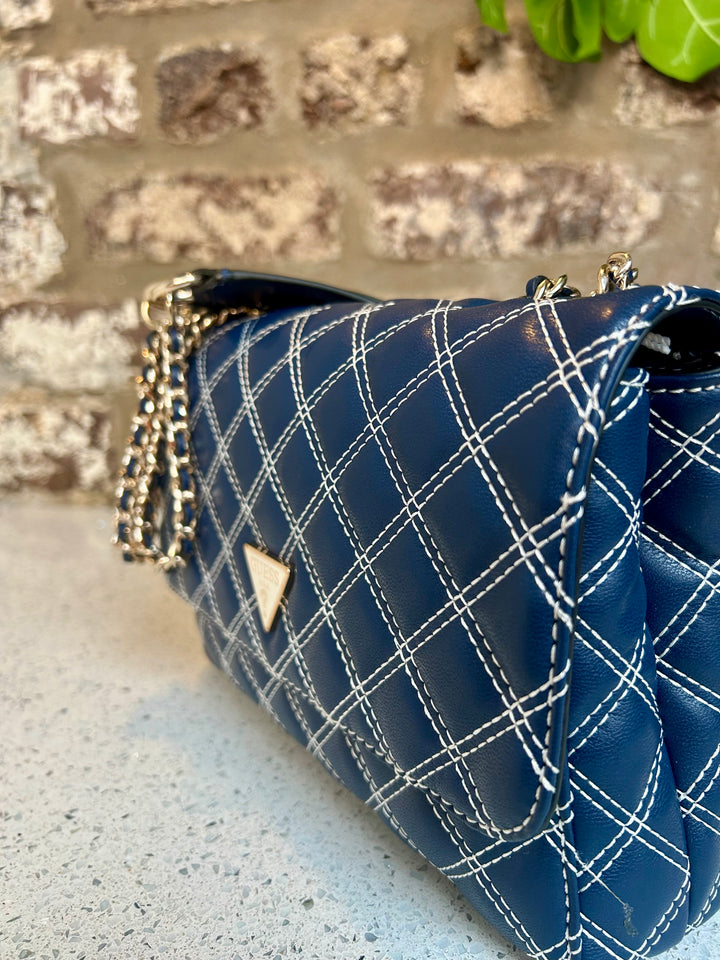 Guess Cruise Vibe Navy/White Crossover Bag