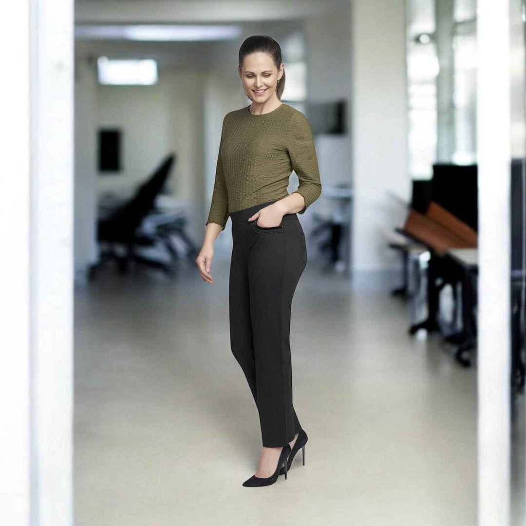 Pinns Black Ponte Jean Style Trouser | 405T
