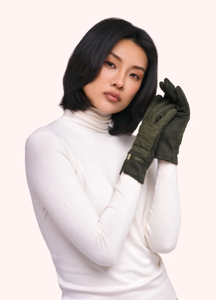 Powder Penelope Gloves | Moss Green